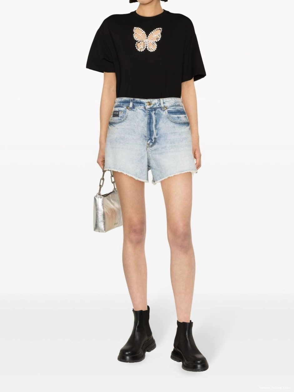 Affordable Couture denim high-rise shorts Women Versace Jeans 0825